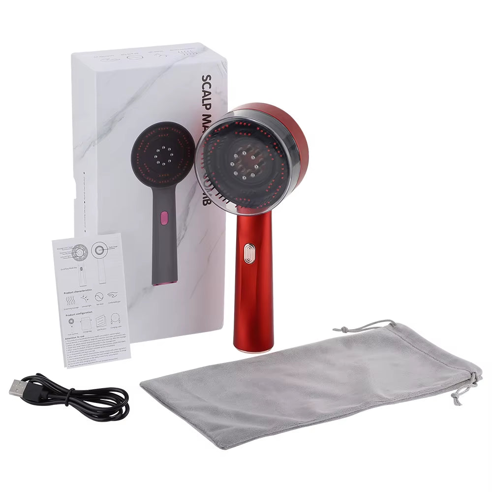 3 Modes Electric Multifunctional Infrared Therapy Comb Promote Hair Growth Massage of Hair Follicles Essence Oil Applicator