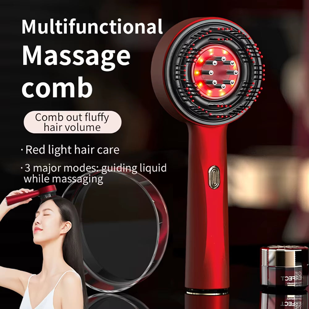 3 Modes Electric Multifunctional Infrared Therapy Comb Promote Hair Growth Massage of Hair Follicles Essence Oil Applicator