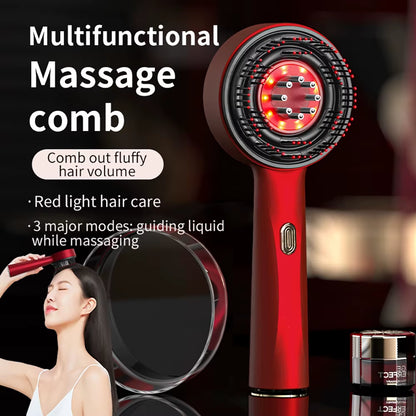 3 Modes Electric Multifunctional Infrared Therapy Comb Promote Hair Growth Massage of Hair Follicles Essence Oil Applicator