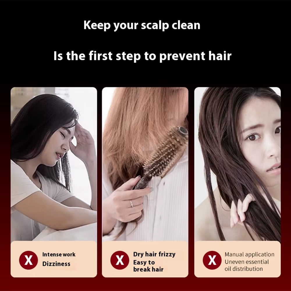3 Modes Electric Multifunctional Infrared Therapy Comb Promote Hair Growth Massage of Hair Follicles Essence Oil Applicator